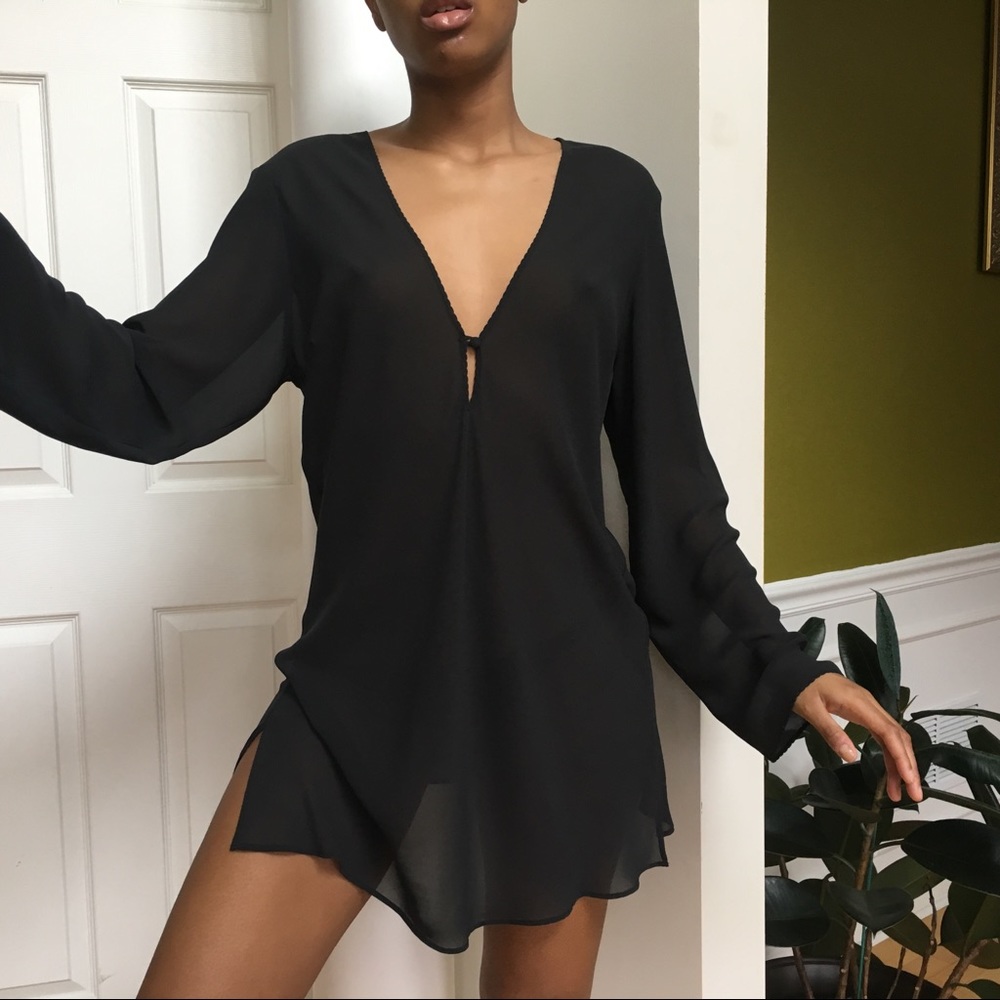 victorias secret semi sheer gown